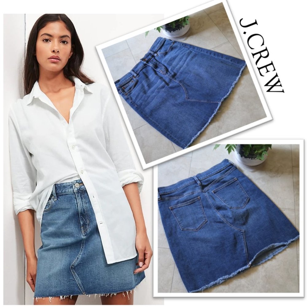 J.Crew Raw Hem Denim Skirt - Style #H4917 - Picture 16 of 16